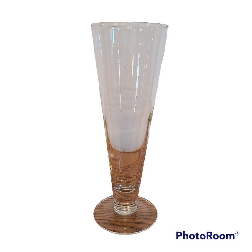 Footed Pilsner Brew Lager Beer Glass Tall Slim Sleek Sophisticated  |  14 Oz.
